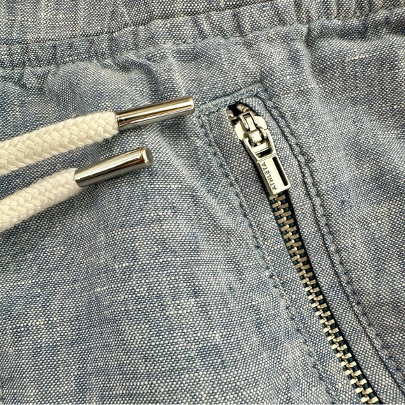 Athleta Cabo Linen Light Blue Drawstring Joggers, 12 - Picture 13 of 16